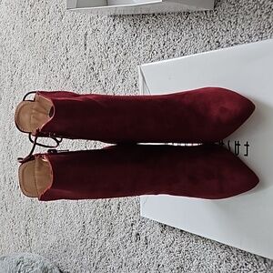 Fashion Nova Stilletto Boots Wine